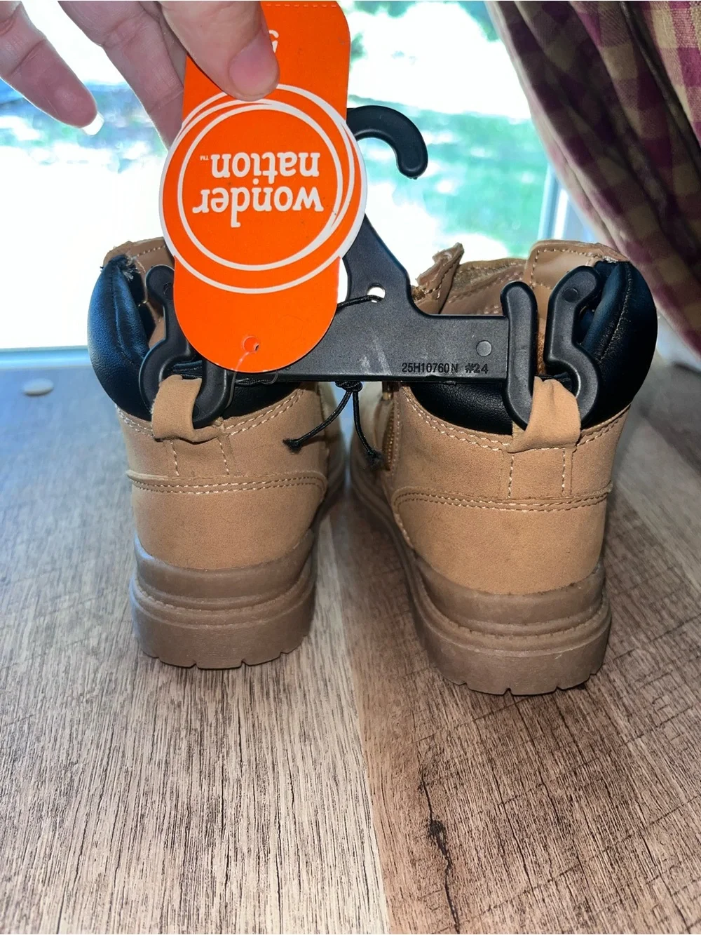 NWT WonderNation Toddler Tan Ankle WorkBoots Side Zip size 5